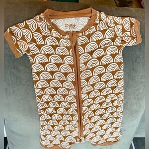 Little Sleepies Rust Rainbows Shorty Zippy